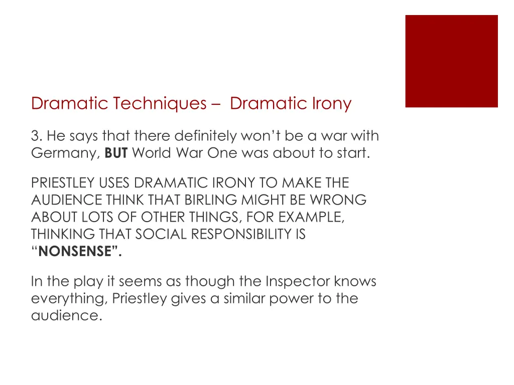 dramatic techniques dramatic irony 1