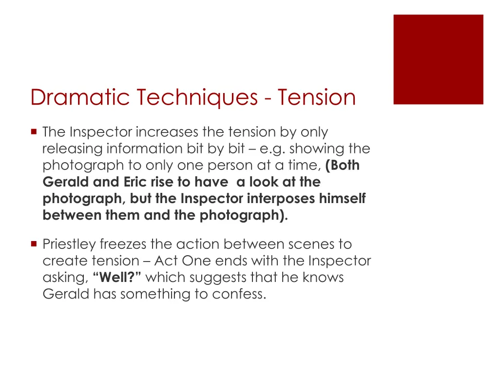 dramatic techniques tension