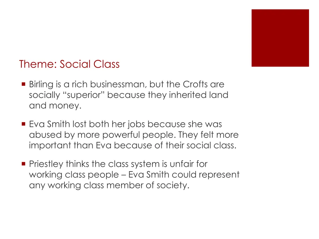 theme social class
