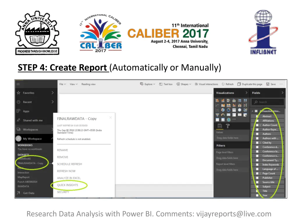 step 4 create report automatically or manually
