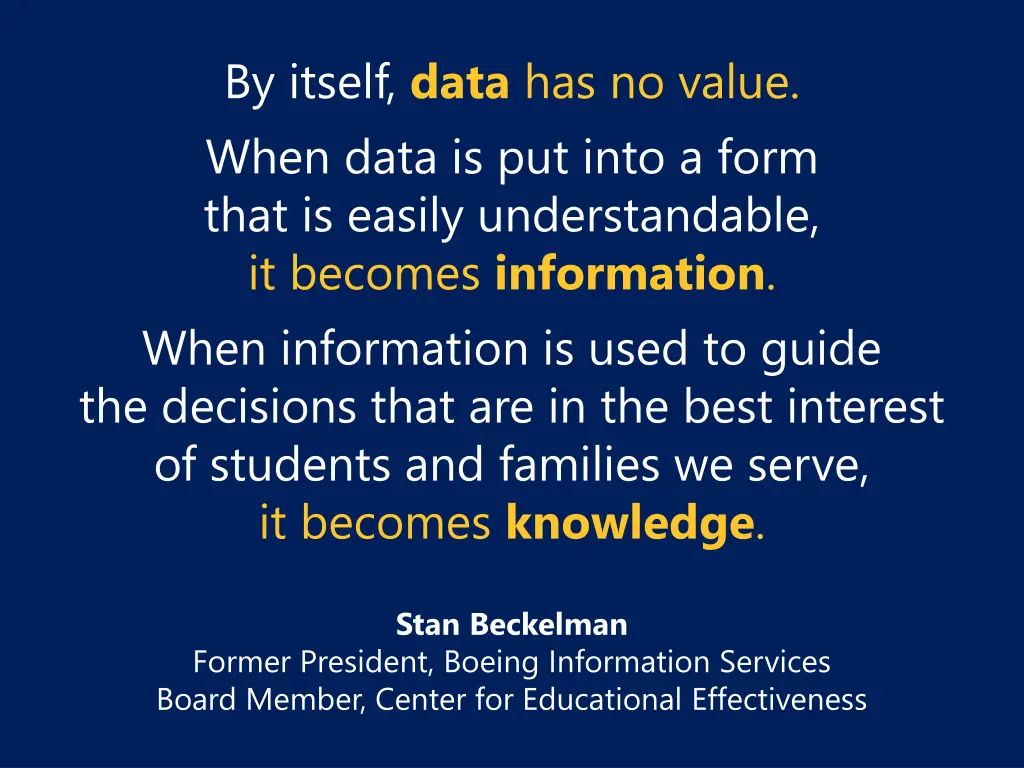 by itself data has no value when data is put into