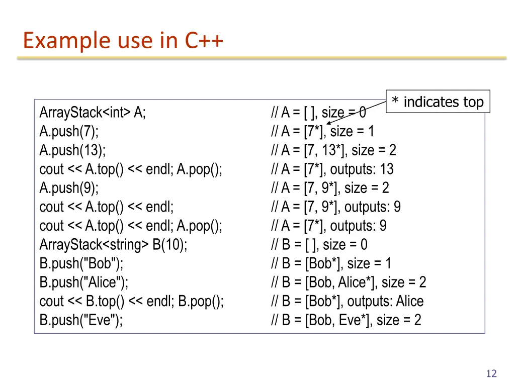 example use in c