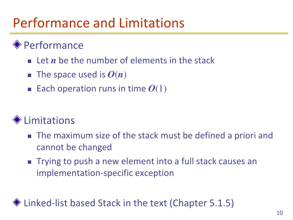 performance and limitations