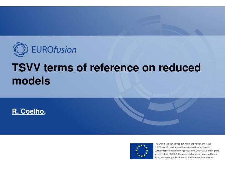 tsvv terms of reference on reduced models