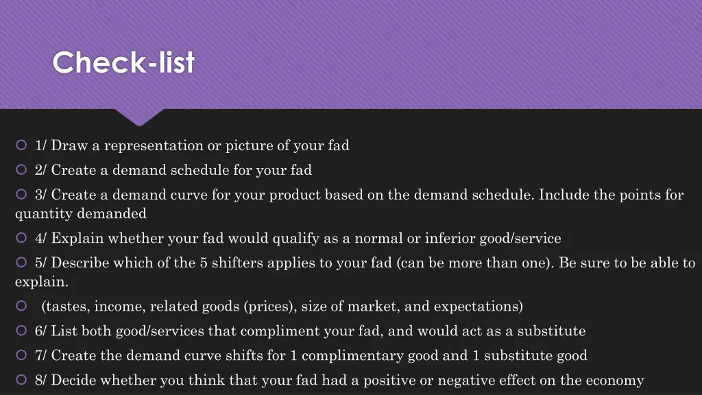 check list