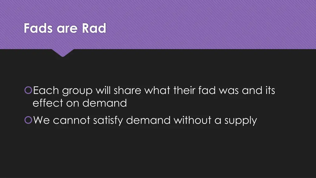 fads are rad