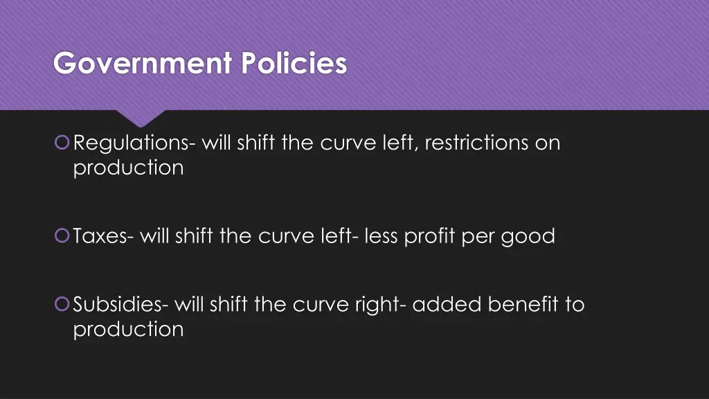 government policies
