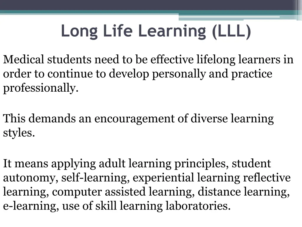 long life learning lll