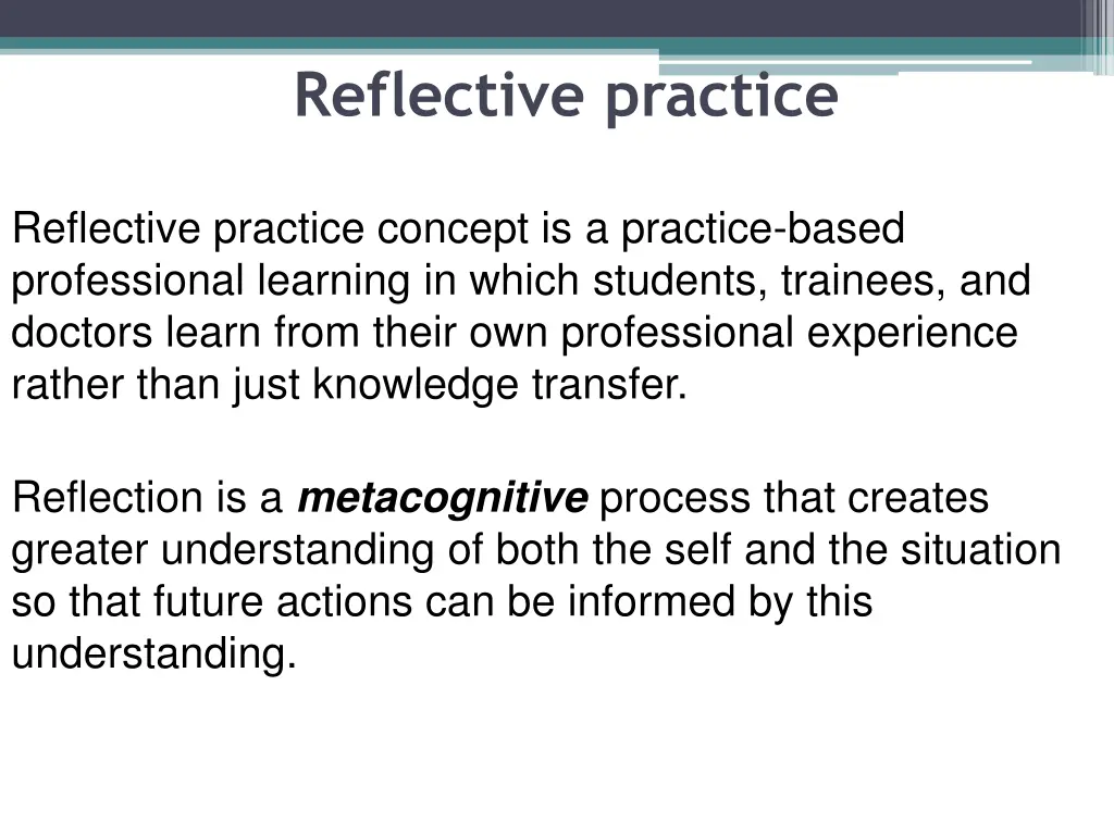 reflective practice