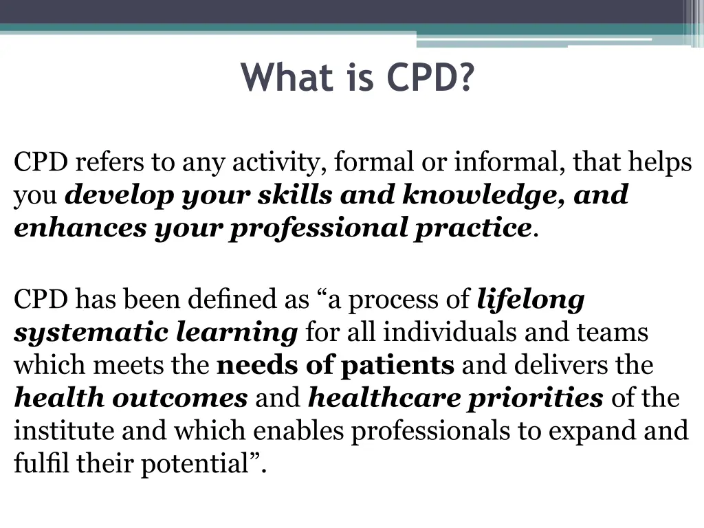 what is cpd