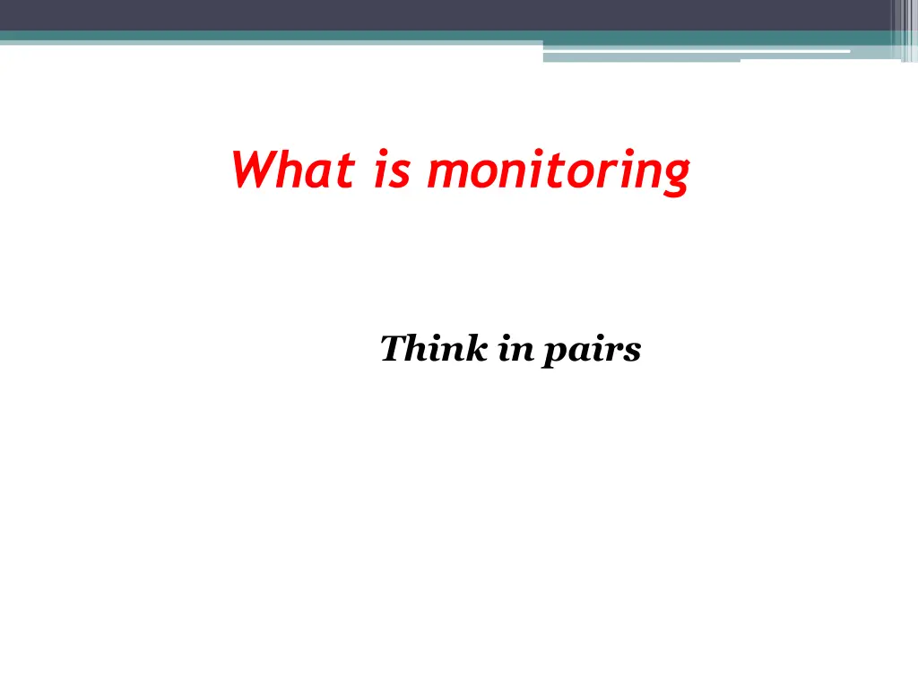 what is monitoring