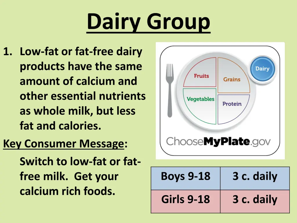dairy group
