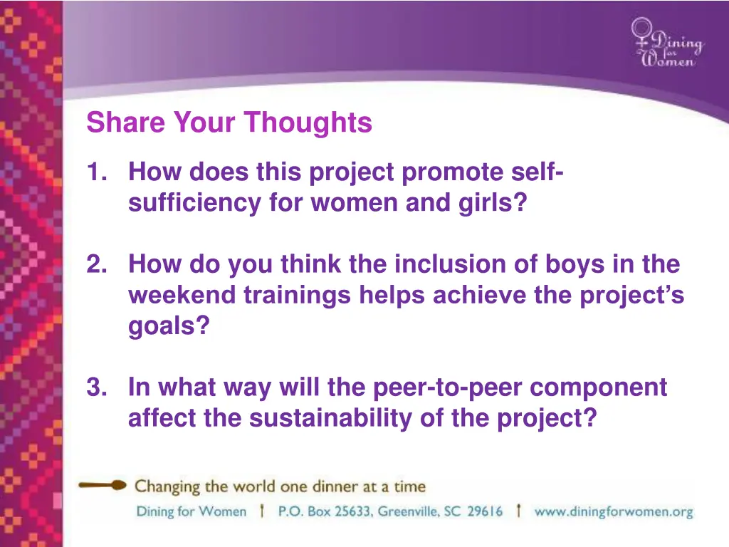 share your thoughts