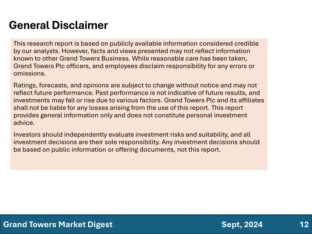 general disclaimer