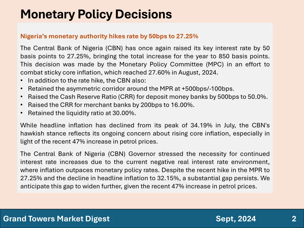 monetary policy decisions