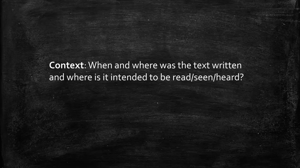 context when and where was the text written