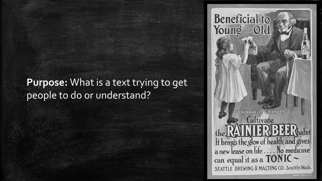 purpose what is a text trying to get people