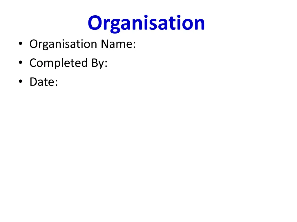 organisation