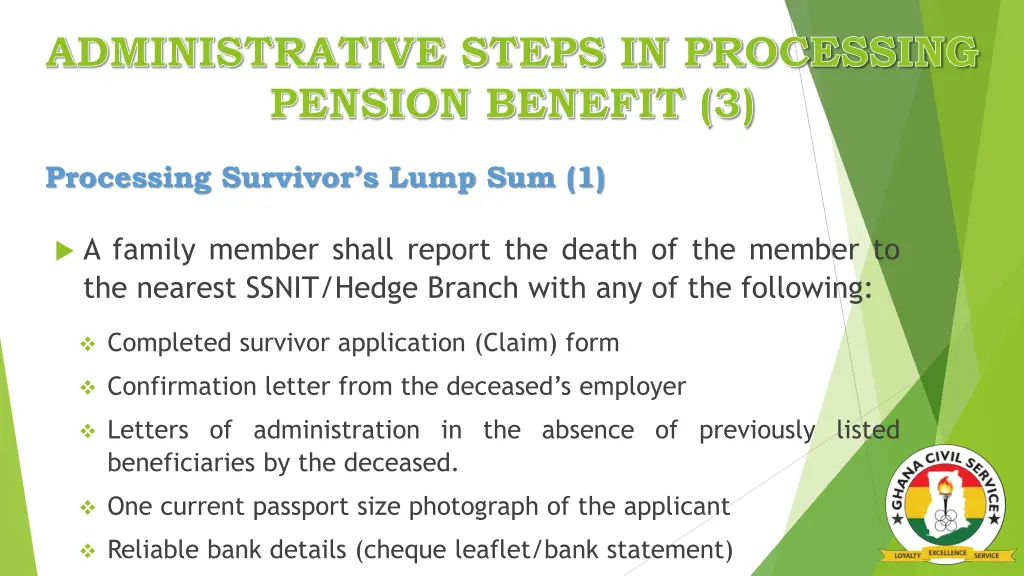 administrative steps in processing pension 2
