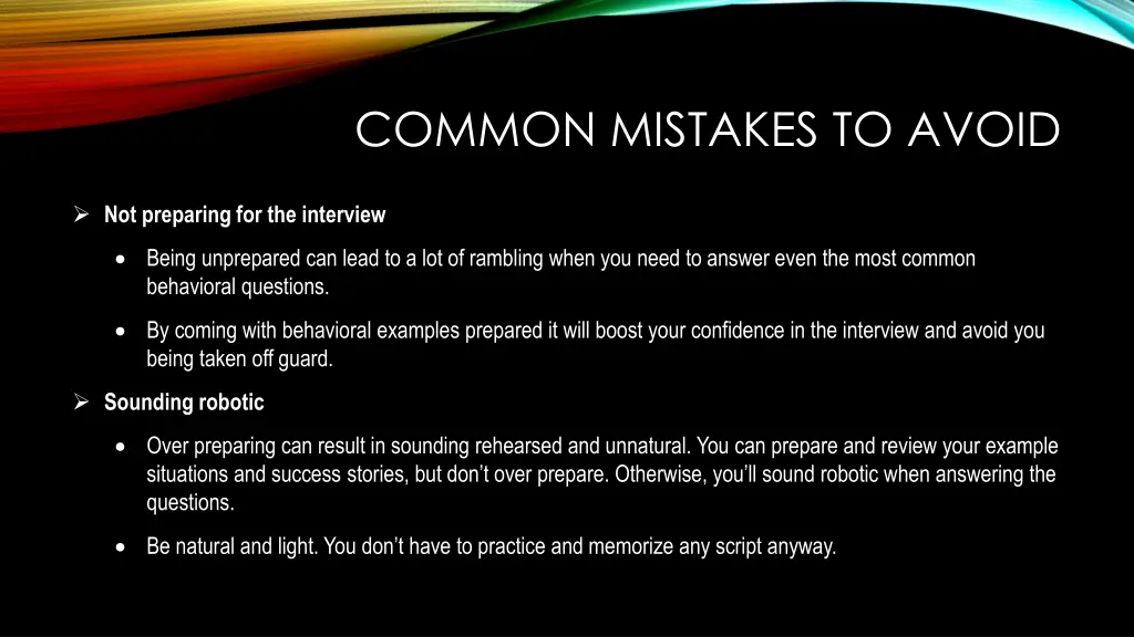 common mistakes to avoid 1