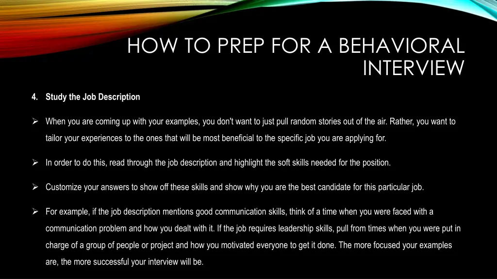 how to prep for a behavioral 4