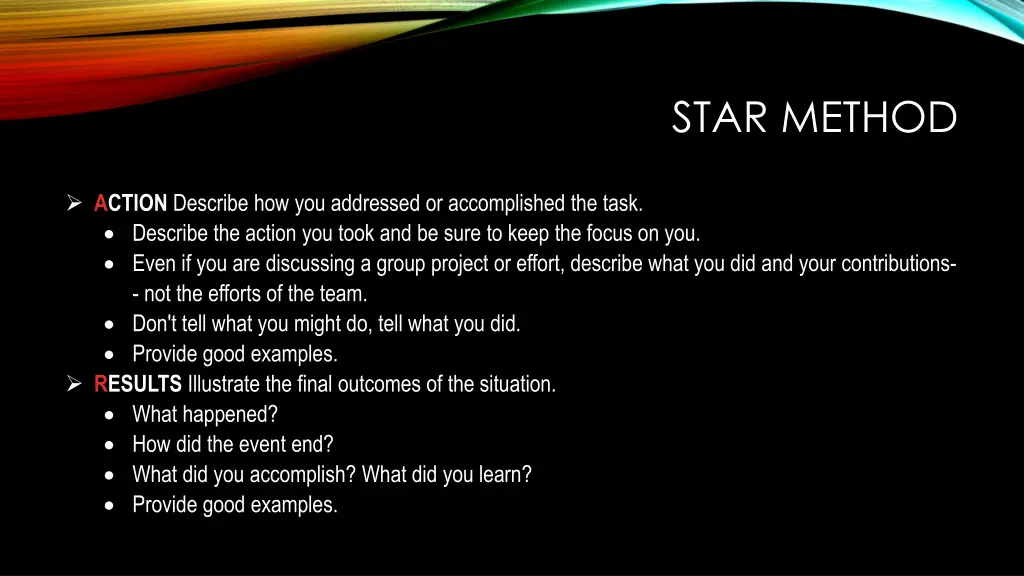 star method 1