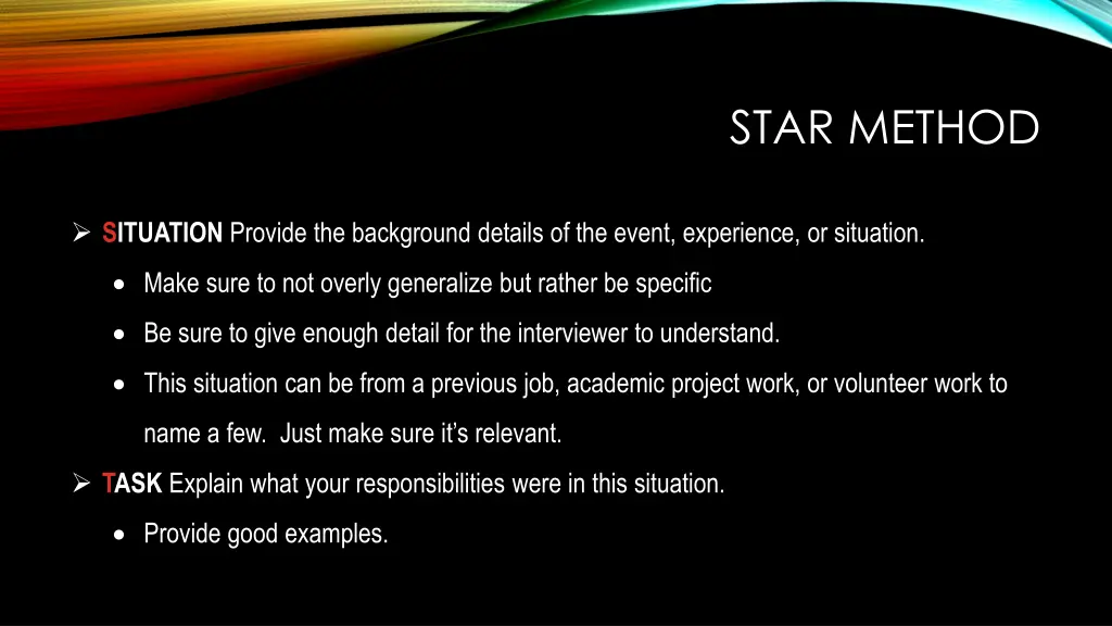 star method