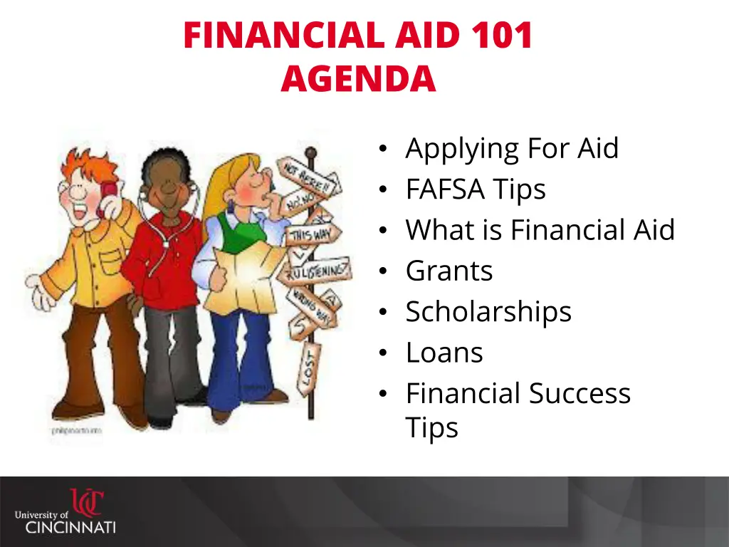financial aid 101 agenda