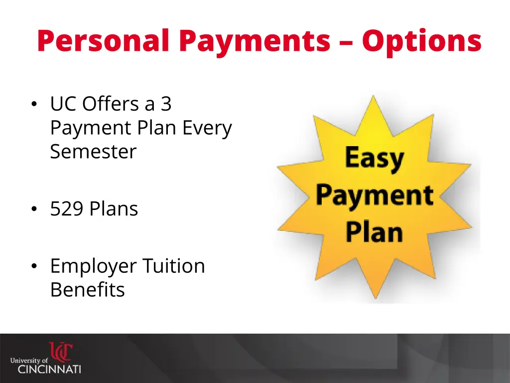 personal payments options