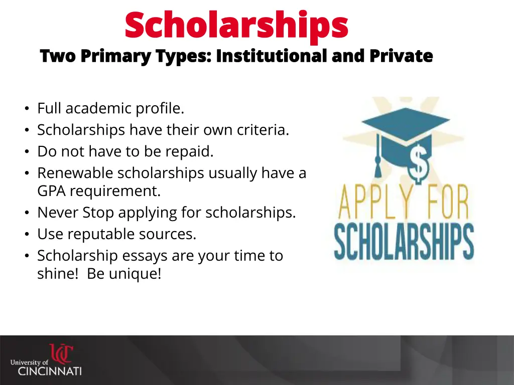 scholarships scholarships two primary types