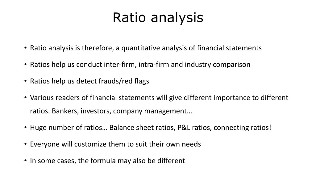 ratio analysis 1