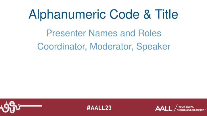 alphanumeric code title