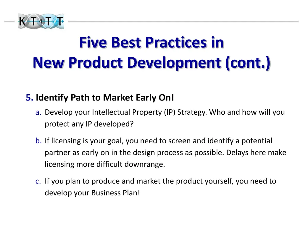 five best practices in new product development 3