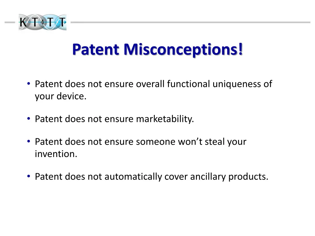 patent misconceptions