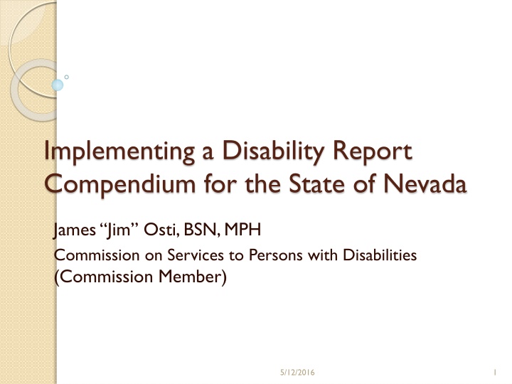 implementing a disability report compendium
