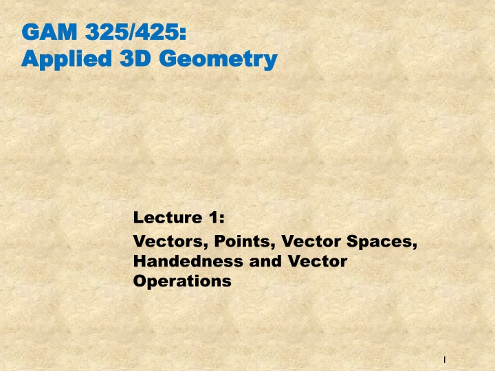 gam 325 425 gam 325 425 applied 3d geometry
