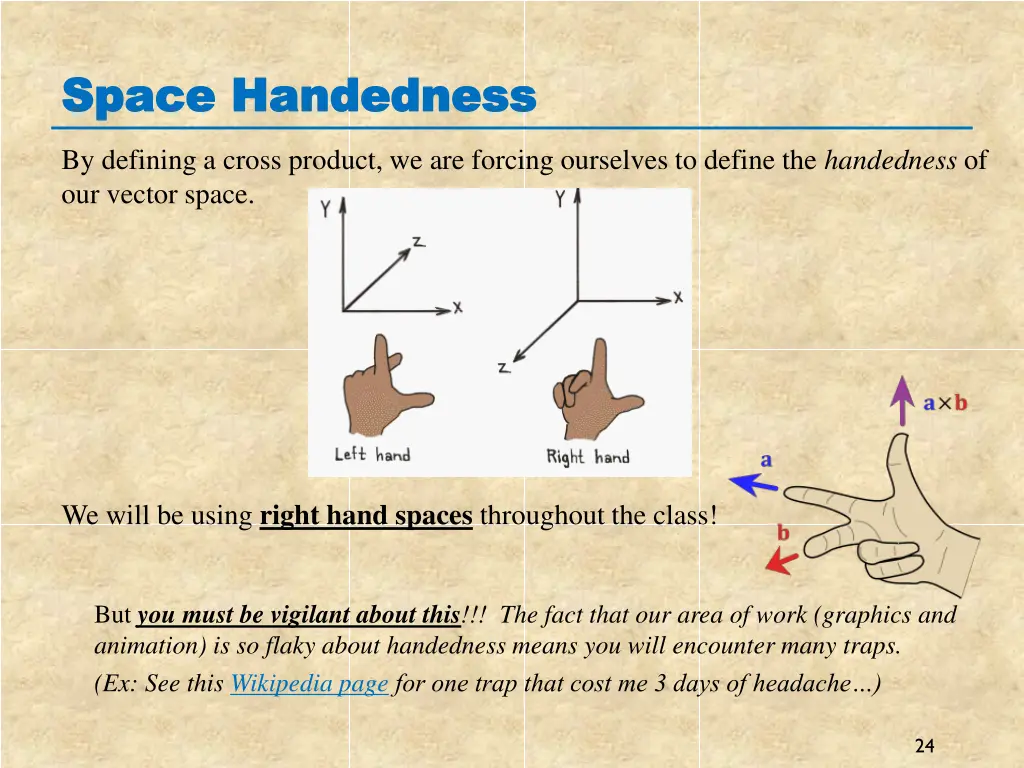 space handedness space handedness 1