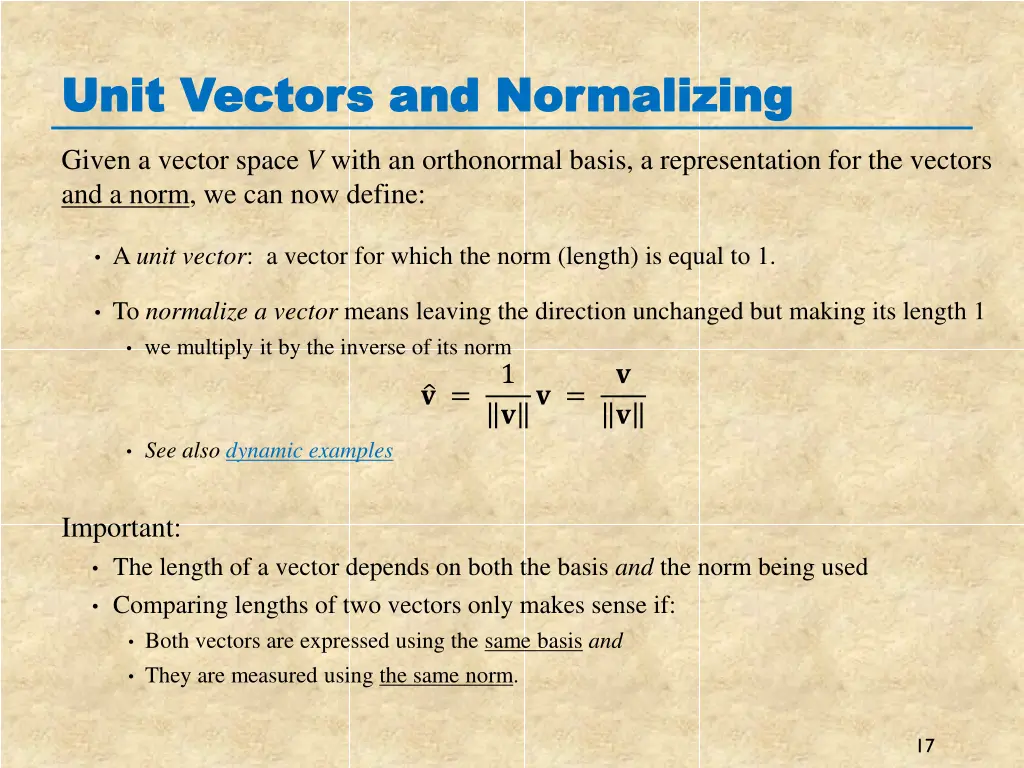 unit vectors and normalizing unit vectors