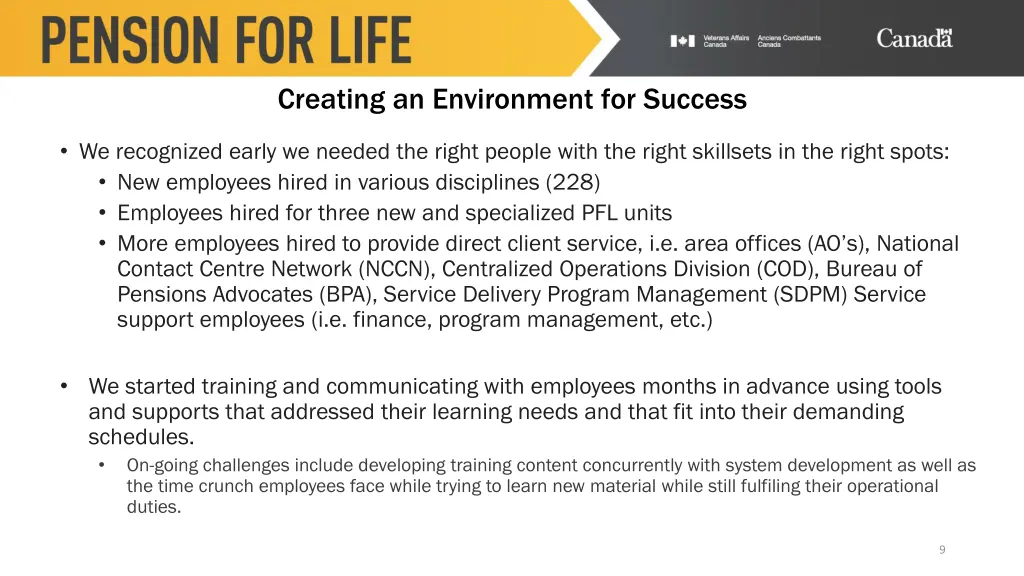 creating an environment for success