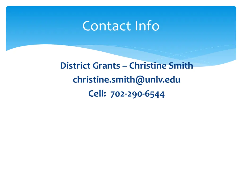 contact info