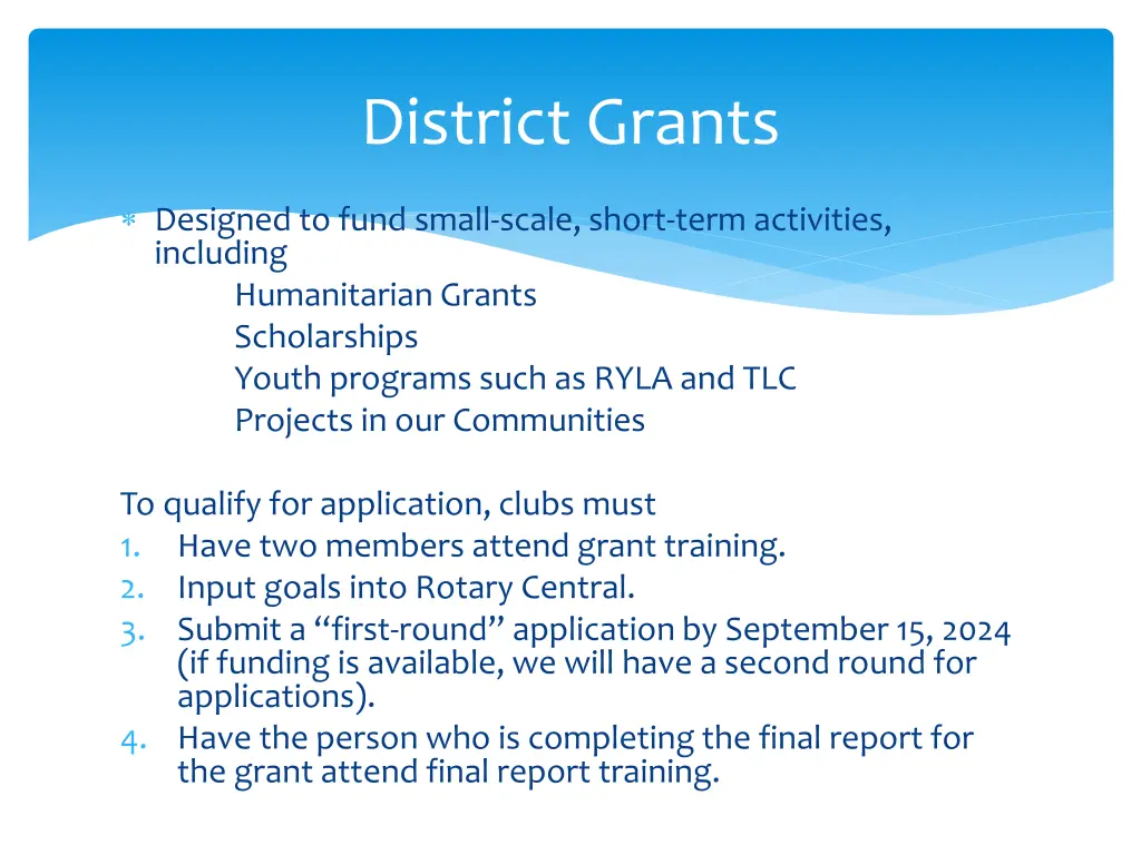 district grants