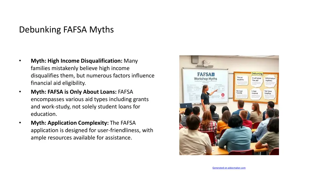 debunking fafsa myths