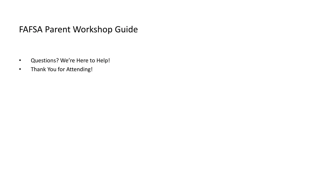 fafsa parent workshop guide 2