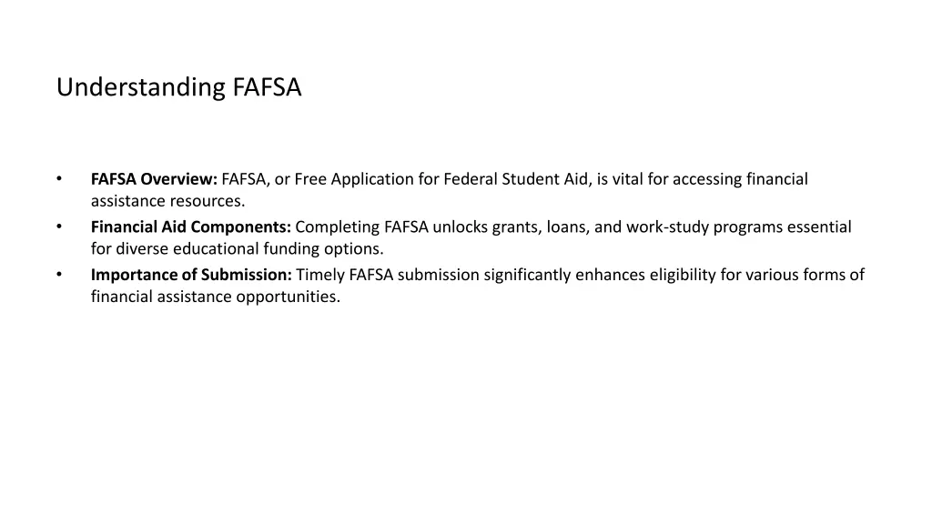 understanding fafsa