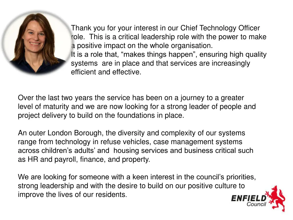 thank you for your interest in our chief