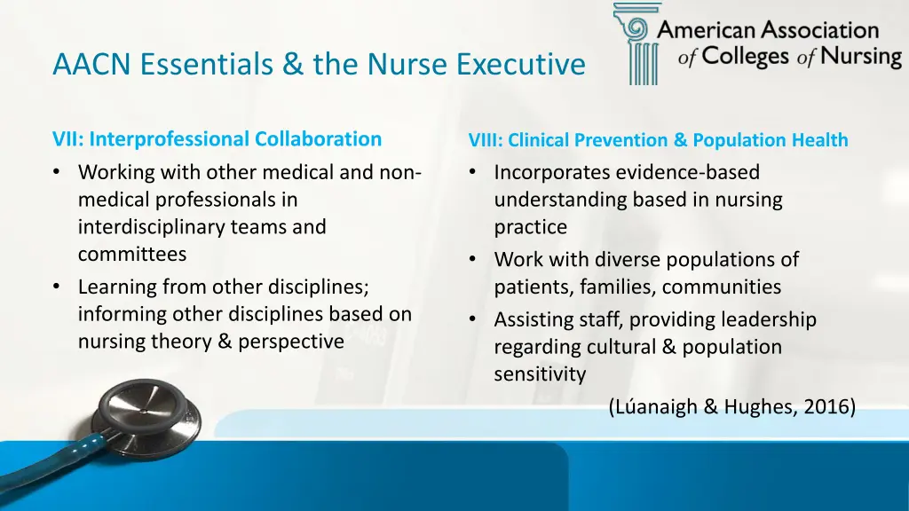 aacn essentials the nurse executive 3