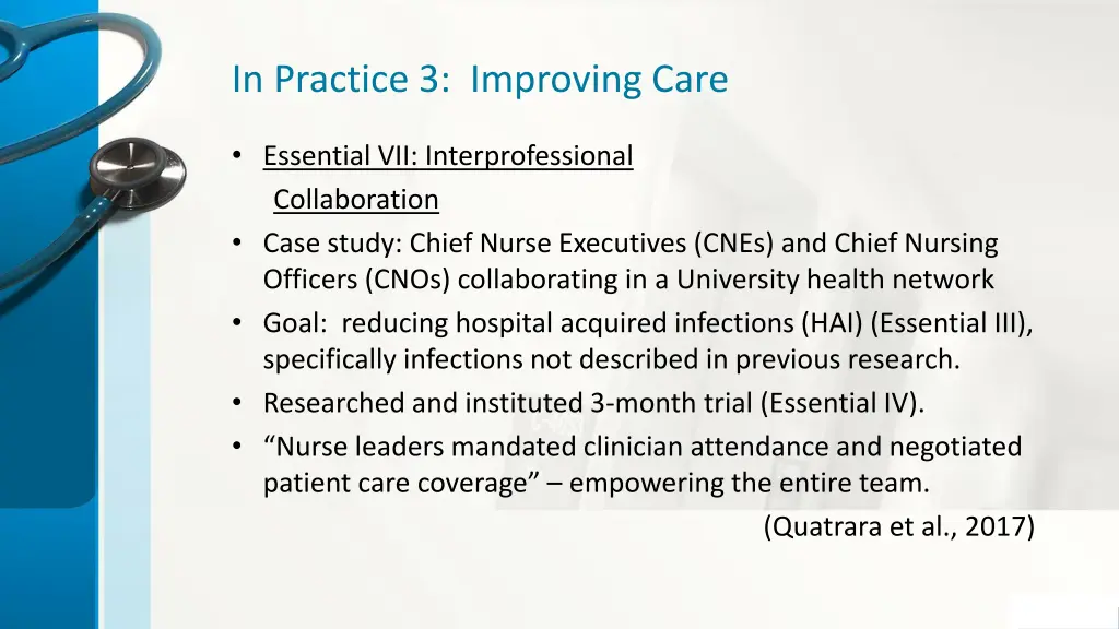 in practice 3 improving care
