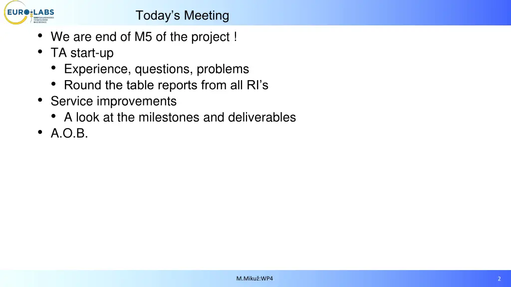 today s meeting