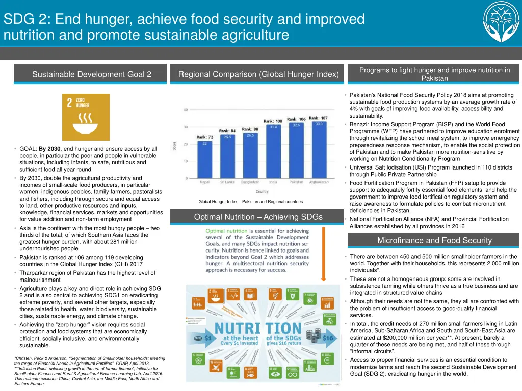 sdg 2 end hunger achieve food security