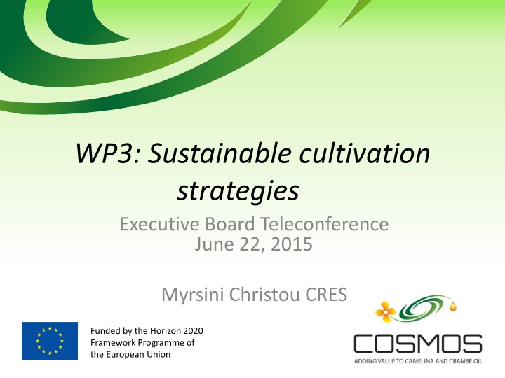 wp3 sustainable cultivation strategies executive
